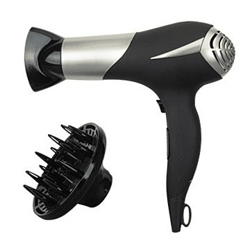 Hairdryer with diffuser attachment