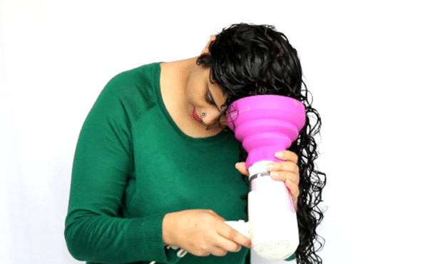 Diffusing and cupping hair